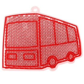 Reflektor Bus, rot-transparent