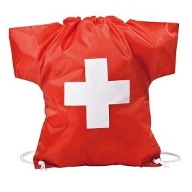 Sportbeutel Trikot-Schweiz, rot/weiß