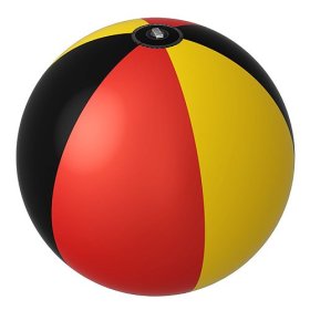 Wasserball Deutschland, groß, schwarz/rot/gelb