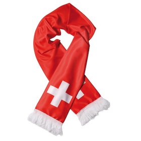 Schal Nations Schweiz, rot/weiß