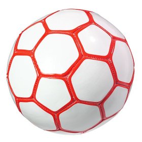 Fußball Mini Colour, weiß/rot
