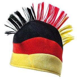 Fanhut Irokese, deutschlandfarben