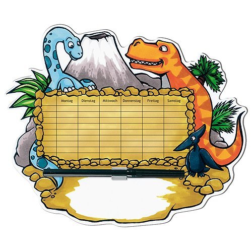 Stundenplan Dinosaurier, bunt