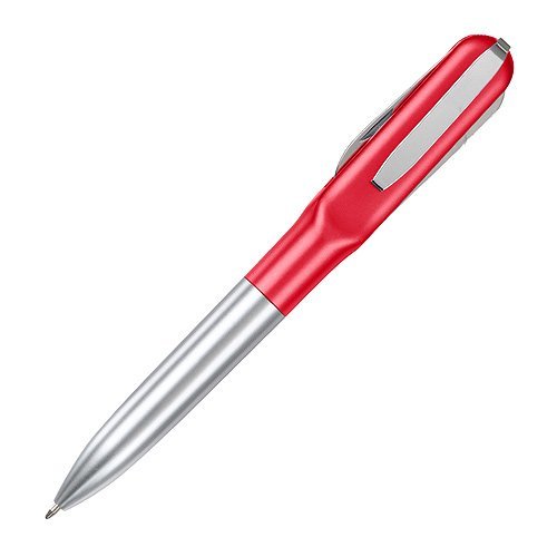 Kugelschreiber Knife, rot/silber