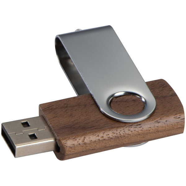 USB-Stick Twist mit Holzkörper dunkel