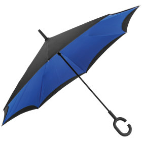 Umklappbarer Regenschirm aus 190T Pongee mit Griff zum...