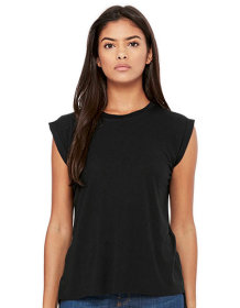 Women´s Flowy Muscle Tee With Rolled Cuff