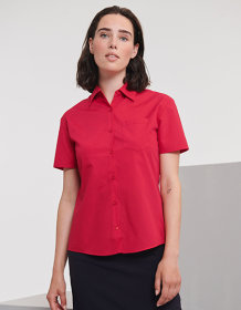 Ladies´ Short Sleeve Classic Polycotton Poplin Shirt