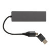 Terra Hub aus RCS recyceltem Aluminium mit 3 USB-Anschlüssen