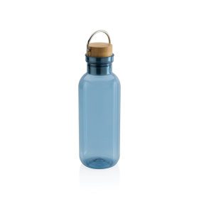 GRS rPET Flasche with Bambusdeckel und Griff