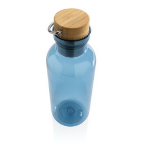 GRS rPET Flasche with Bambusdeckel und Griff