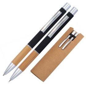 Schreibset Kugelschreiber und Bleistift mit Griffzone aus...